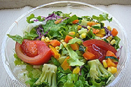 残ったドレッシングの上から